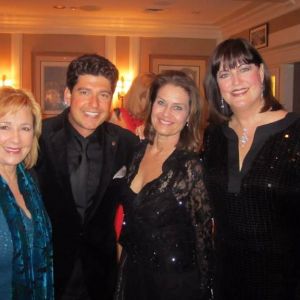 Danny Bacher with Roseanna Vitro, Kari Strand and Ann Hampton Callaway at a Sammy Cahn tribute concert. Photo courtesy of Stephen Sorokoff